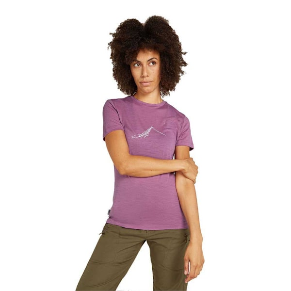 Icebreaker Merino 150 Tech Lite South Constellation T-shirt Med Korte ærmer Lilla XS Kvinde