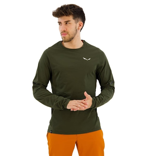 Salewa Pedroc Dry Pitkähihainen T-paita Vihreä S Mies