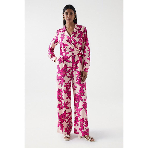 Salsa Jeans Haalari Overall With Notch Collar Pinkki M Nainen