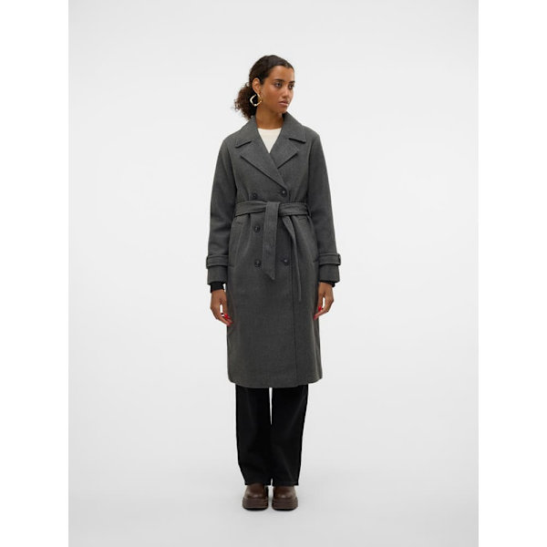 Vero Moda Fortunevega Long Frakke Grå XS Kvinde