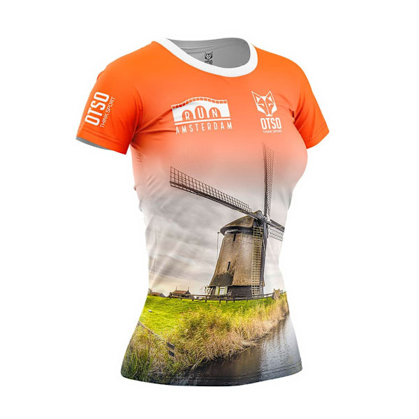 Otso Run Ámsterdam 2024 T-shirt Med Korte ærmer  M Kvinde