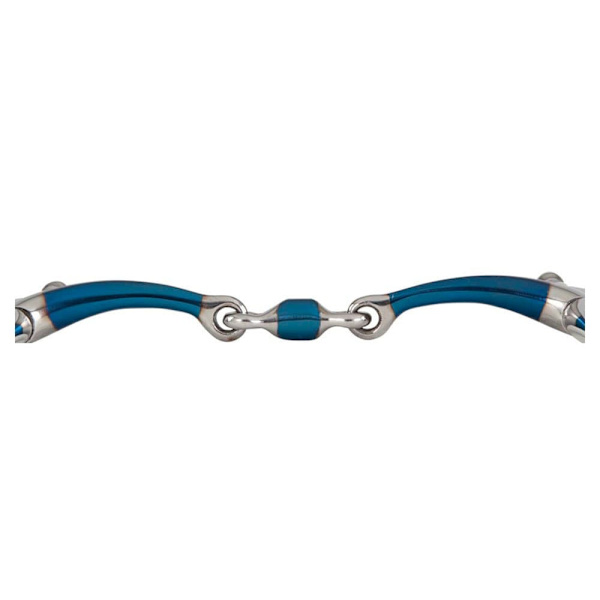 Br Dubbelledad Helkindssnaffle Snaffle Sweet Iron 14 Mm Blå 12.5 cm