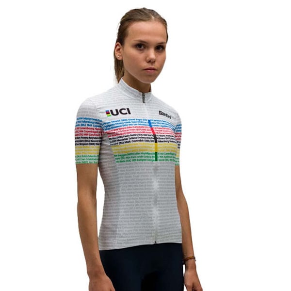 Santini Uci 100 Champion Kortærmet Trøje Grå XL Kvinde