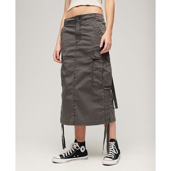 Superdry Midi Kjol Cargo Grå XS Kvinna