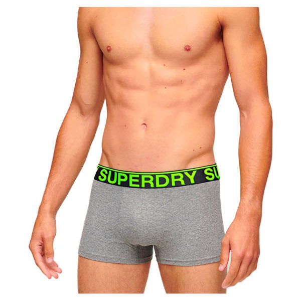 Superdry Boxare Trunk 3 Enheter Grå S Man