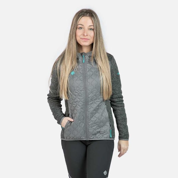Izas Fleece Med Huva Siresa Grå M Kvinna