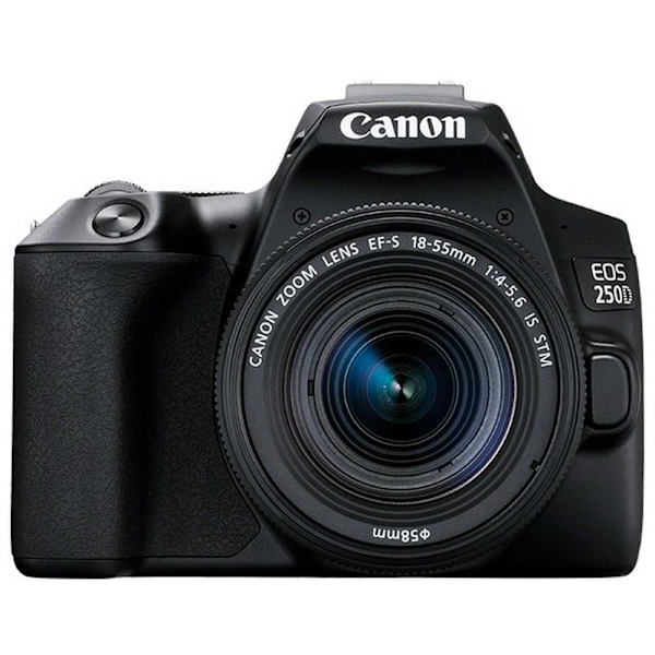 Canon Kompakt Kamera Reflex Eos 250d+ef-s 18-55 Mm 24.1 Mp Søvfarvet Sort