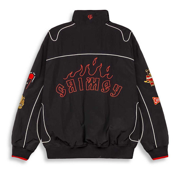 Grimey The Lower Depths Sweatshirt Med Lynlås Sort L Mand