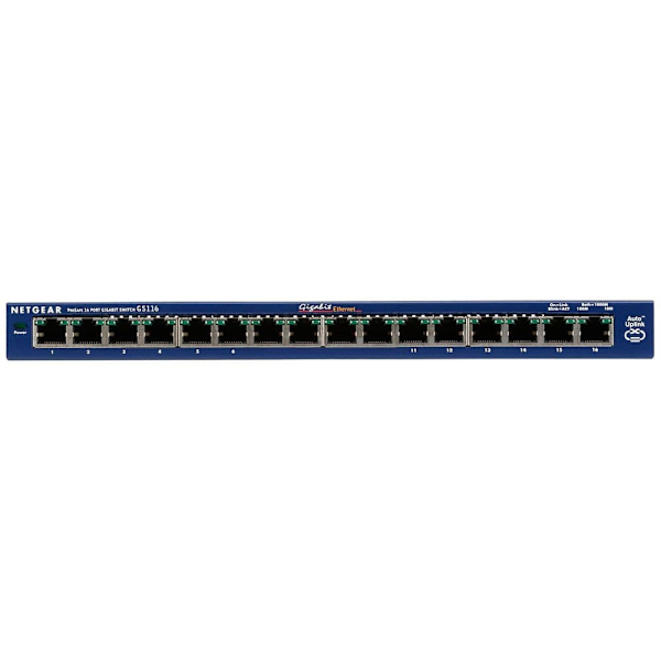 Netgear 16 Port Gigabit Switch Blå