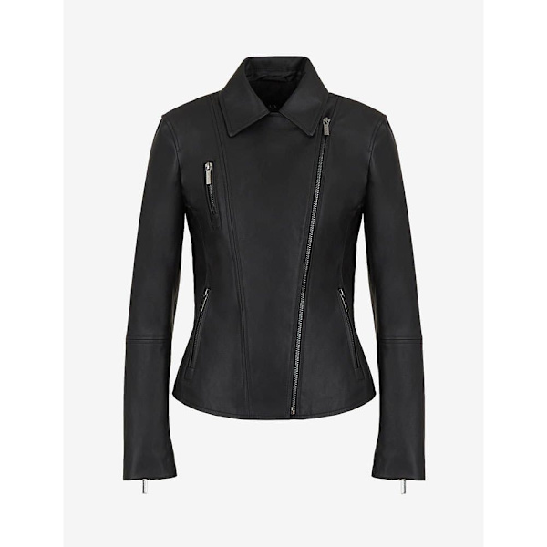 Armani Exchange 8nyb13_ynvlz Læderjakke Sort L Kvinde