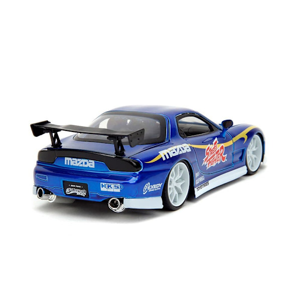 Jada Street Fighter Ii Chun-li 1993 Mazda Rx-7 1:24 Blå
