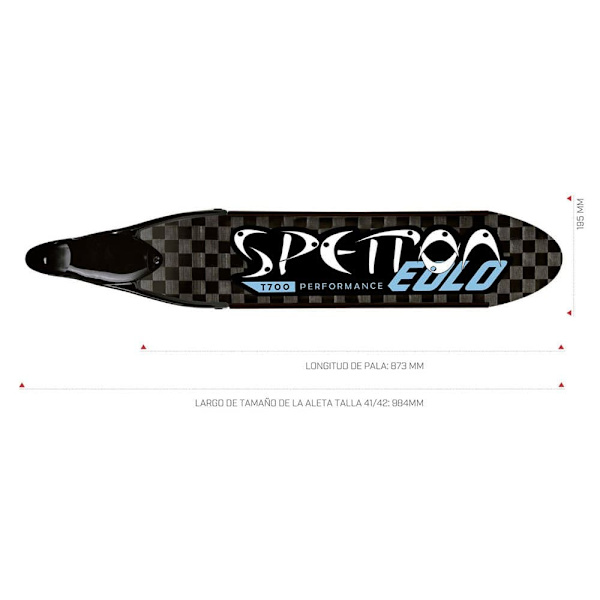 Spetton Cx Eolo Spearfisher Carbon Quattro Harpunfiskefinner Sort EU 40-41