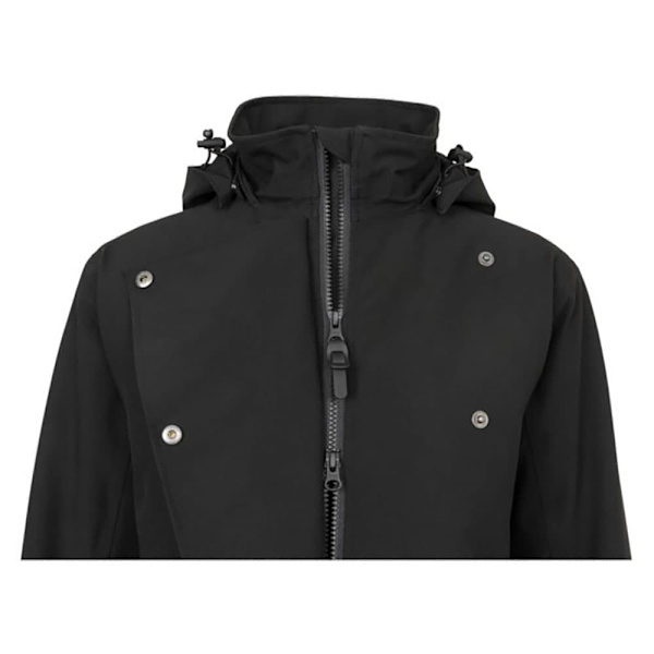 Agu Long Winter Trench Coat Jakke Sort S Kvinde