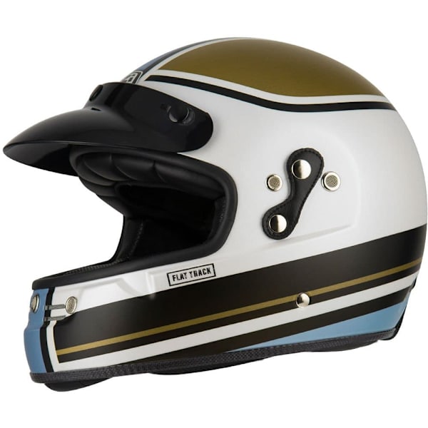 Nzi Flat Track 2 Offroadhjälm Vit S