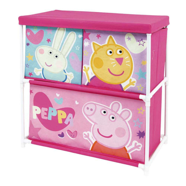 Peppa Pig Skuffe Opbevaringshylde 3 Rosa