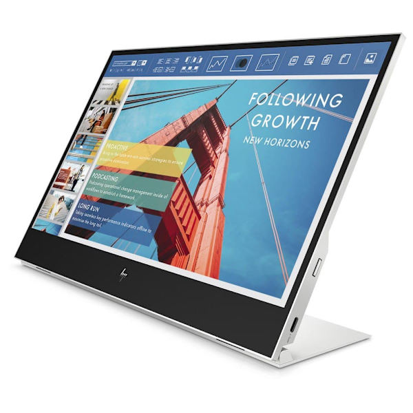 Hp Monitori 1b065aa-abb 14´´ Full Hd Ips 60hz Hopeinen One Size / EU Plug