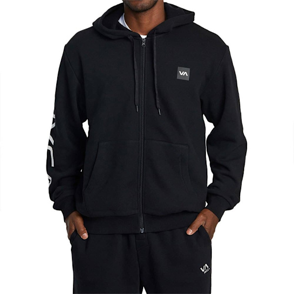 Rvca Sweatshirt Med Full Dragkedja Graphic Svart M Man