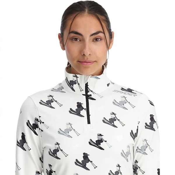 Spyder Vivid Halv Lynlås Sweatshirt Hvid S Kvinde