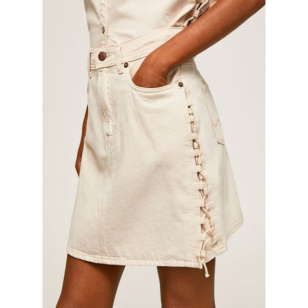 Pepe Jeans Mini Nederdel Lilly Lace Blå XL Kvinde