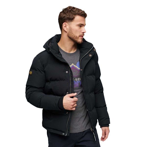 Superdry Everest Short Pufferjakke Sort XL Mand