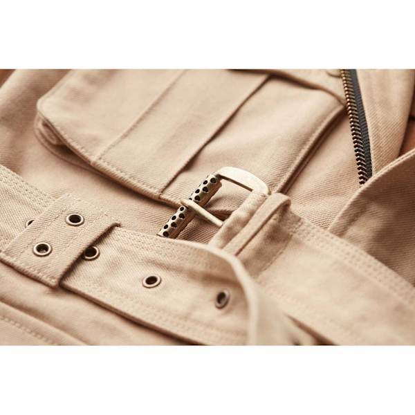 Fuel Motorcycles Safari Jakke Beige S Kvinde