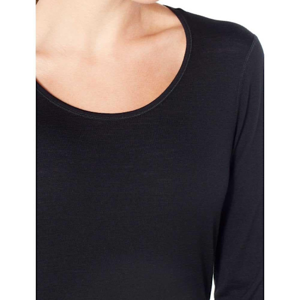 Icebreaker Baselag 200 Oasis Scoop Merino Sort XS Kvinde