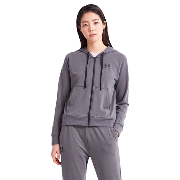 Under Armour Sweatshirt Med Full Dragkedja Rival Terry Svart,Grå XS Kvinna