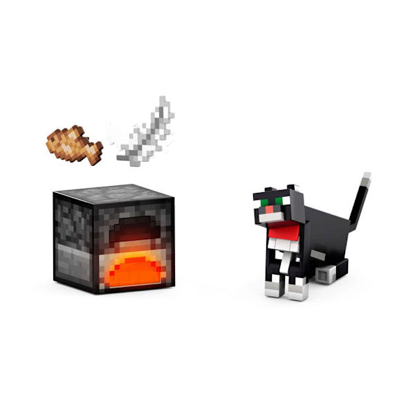 Mattel Games Minecraft Diamond Level Action Tuxedo Cat 14 Cm Figur