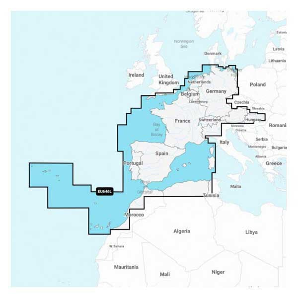 Navionics Iso Minä 646l Central Central Ja Länsi-euroopan Merikartta Kirkas
