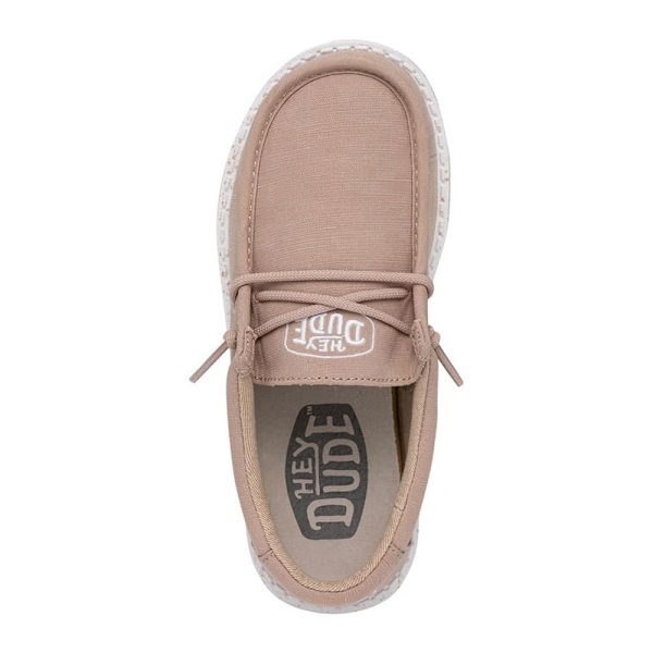 Hey Dude Wally Slub Canvas Sko Brun EU 33 Dreng