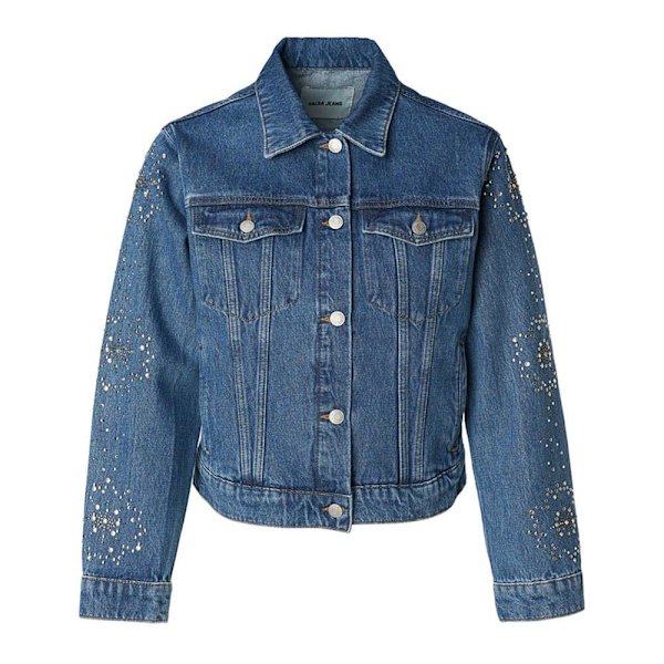 Salsa Jeans Flowers Jakke Blå M Kvinde