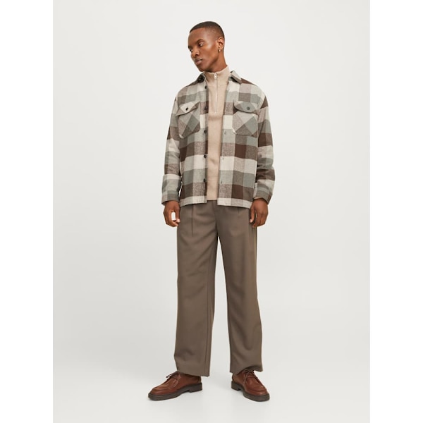 Jack & Jones Raymond Melange Check Overtrøje Grøn XL Mand