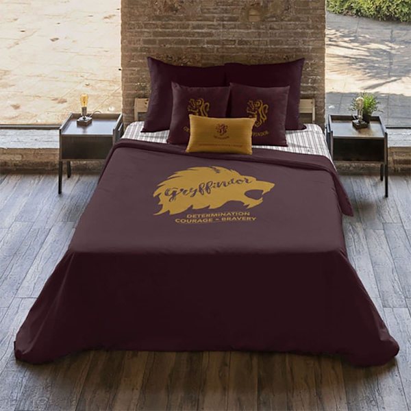 Play Fabrics Dynetæppe Med Knapper Gryffindor-værdier Til Seng På 105 180x220 Cm