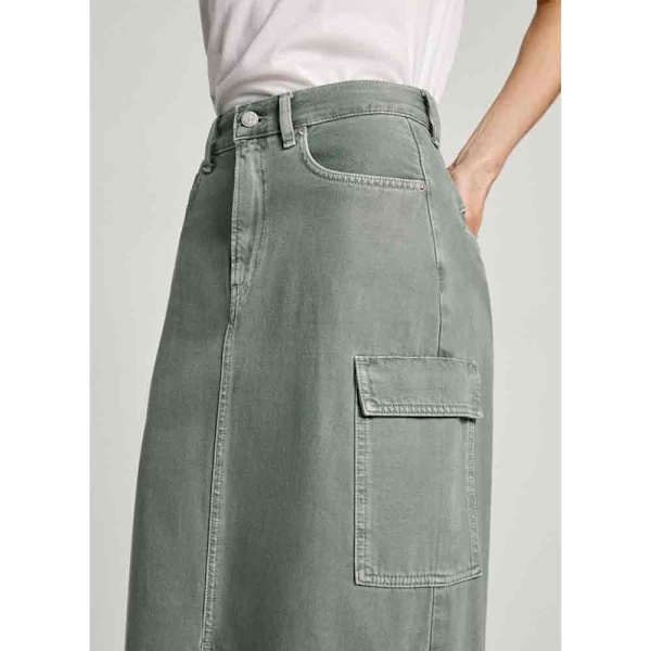 Pepe Jeans Pl901143 Lång Kjol Grönt XS Kvinna