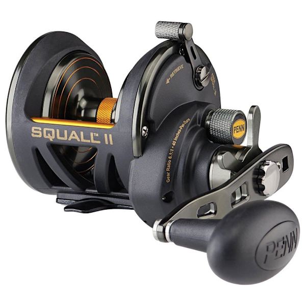 Penn Venstre Trollinghjul Squall Ii Star Drag Sort 30