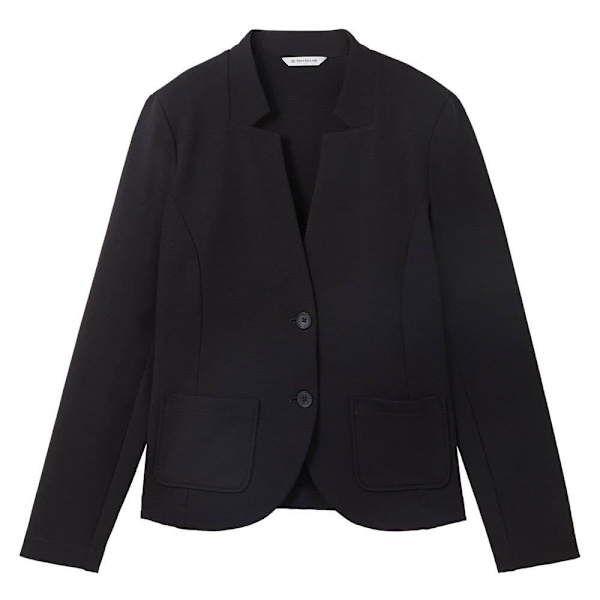 Tom Tailor 1038703 Ottoman Structure Blazer Sort S Kvinde
