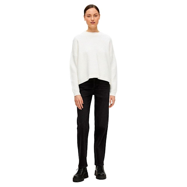 Selected O Neck Tröja Laurina Vit S Kvinna