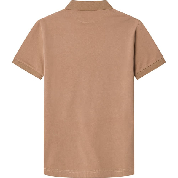 Hackett Brushed Lyhythihainen Pikeepaita Beige L Mies