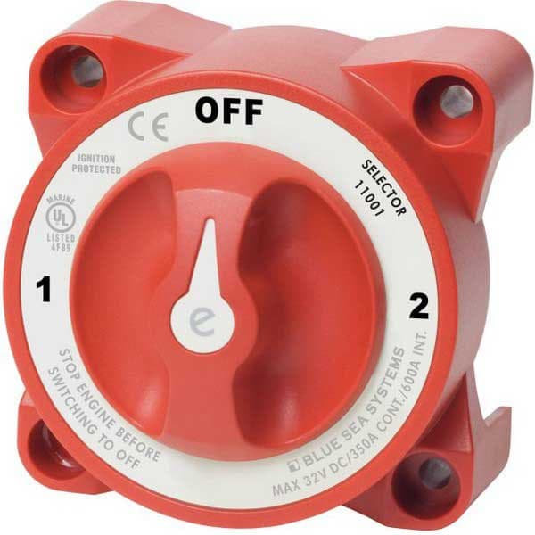 Blue Sea Systems Batteribrytare 0-1-2 Orange