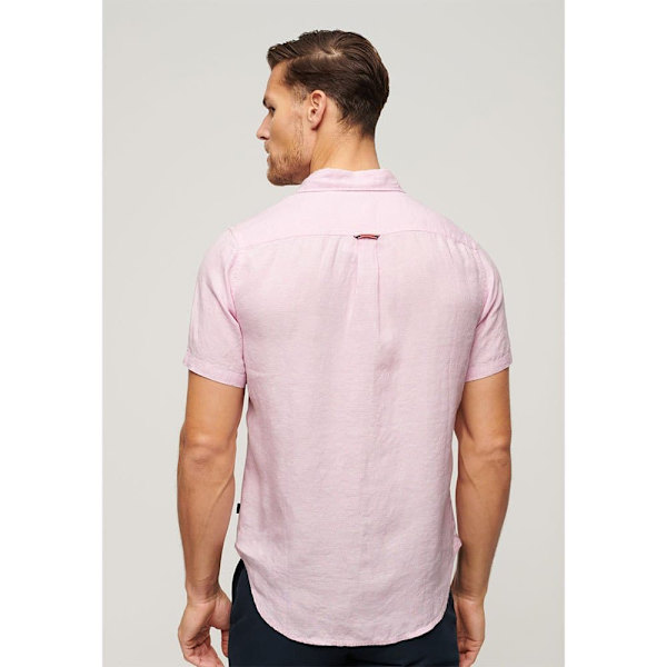Superdry Studios Casual Linen T-shirt Med Korte ærmer Rosa 2XL Mand