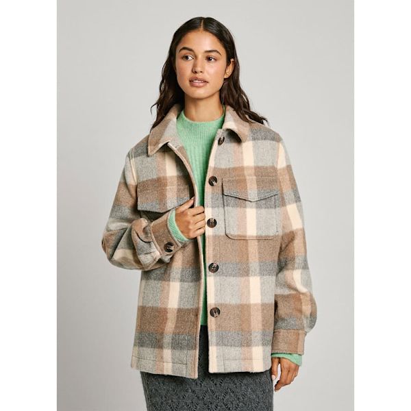 Pepe Jeans Cameron Jacka Beige,Grå M Kvinna