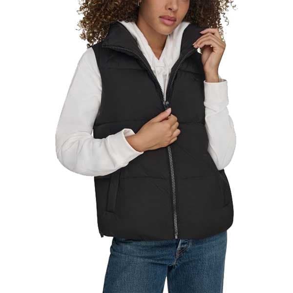 Dockers Hd Matte Soft Bubble Puffer Väst Svart S Kvinna