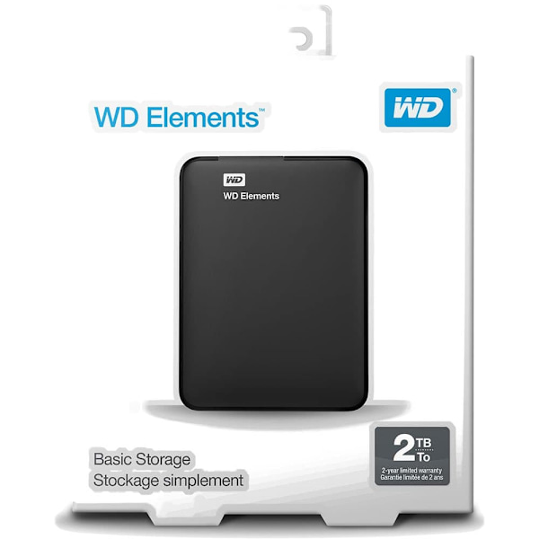 Western Digital Extern Hårddisk Hårddisk Elements Se Usb 3.0 2tb Svart