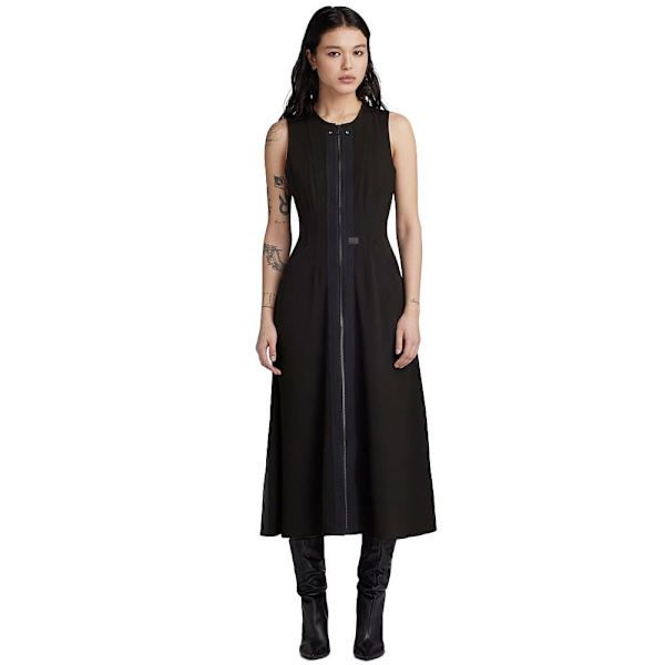 G-star Lang Kjole Uden ærmer Corset Flare Sort 2XS Kvinde