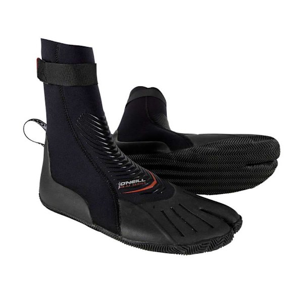 O´neill Wetsuits Ankelstøvler Heat Split Toe 3 Mm Sort EU 37-38