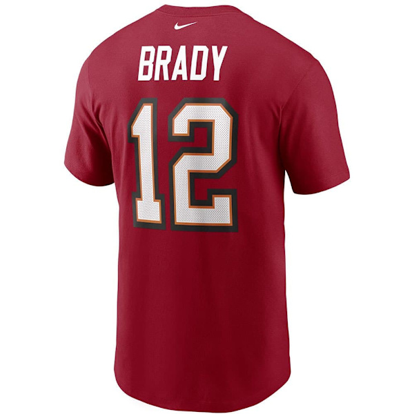 Nike Nfl Tampa Bay Buccaneers Name & Number T-shirt Med Korta ärmar Röd M Man