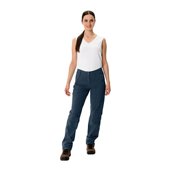 Vaude Byxor Farley Stretch Capri T-zip Iii Blå 38 / Regular Kvinna
