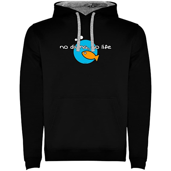 Kruskis No Diving No Life Two-colour Hættetrøje Sort XL Mand