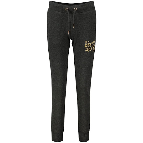Superdry Luxe Metallic Logo Mjukisbyxor Grå M Kvinna