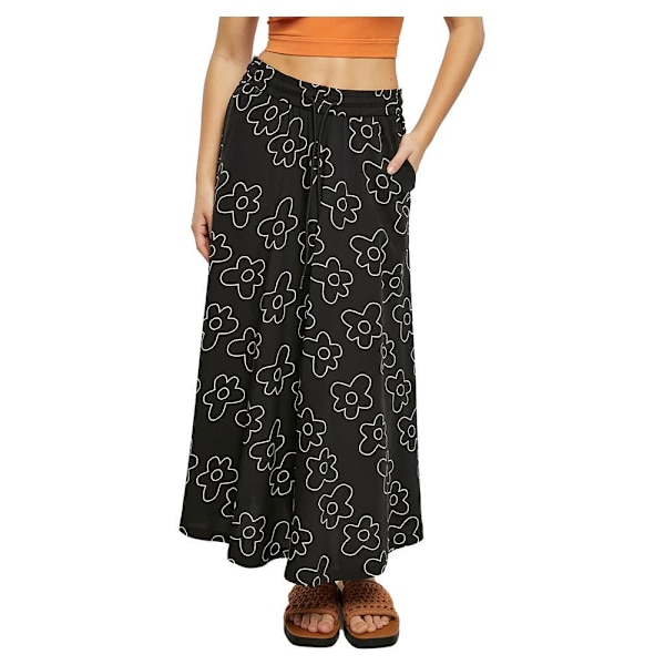 Urban Classics Midi Nederdel Viscose Sort S Kvinde